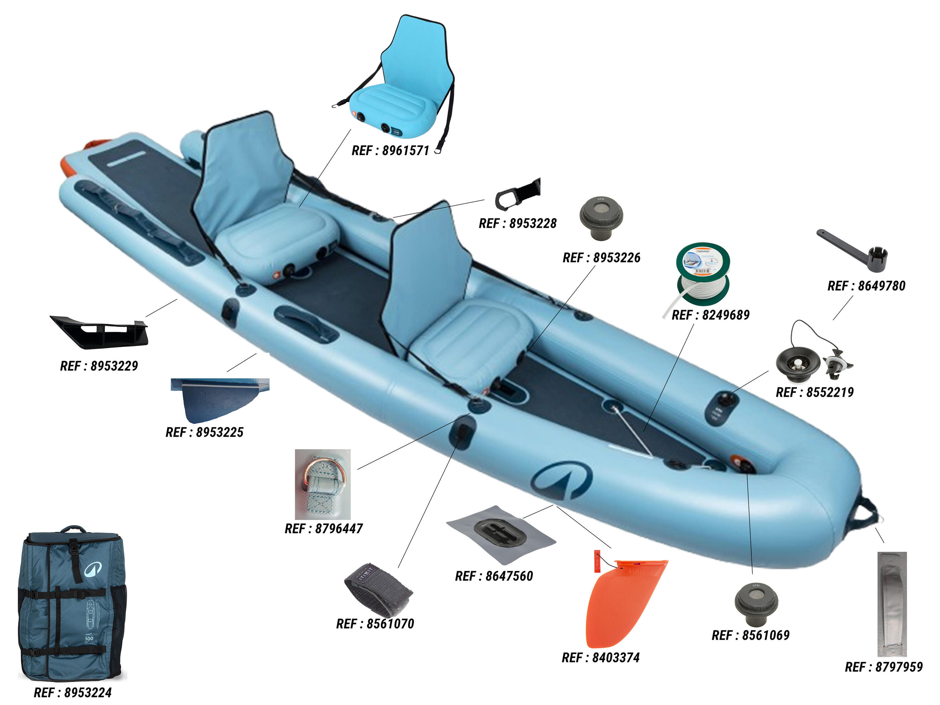 Canoa kayak insuflável robusto ideal para aluguer - 6/13