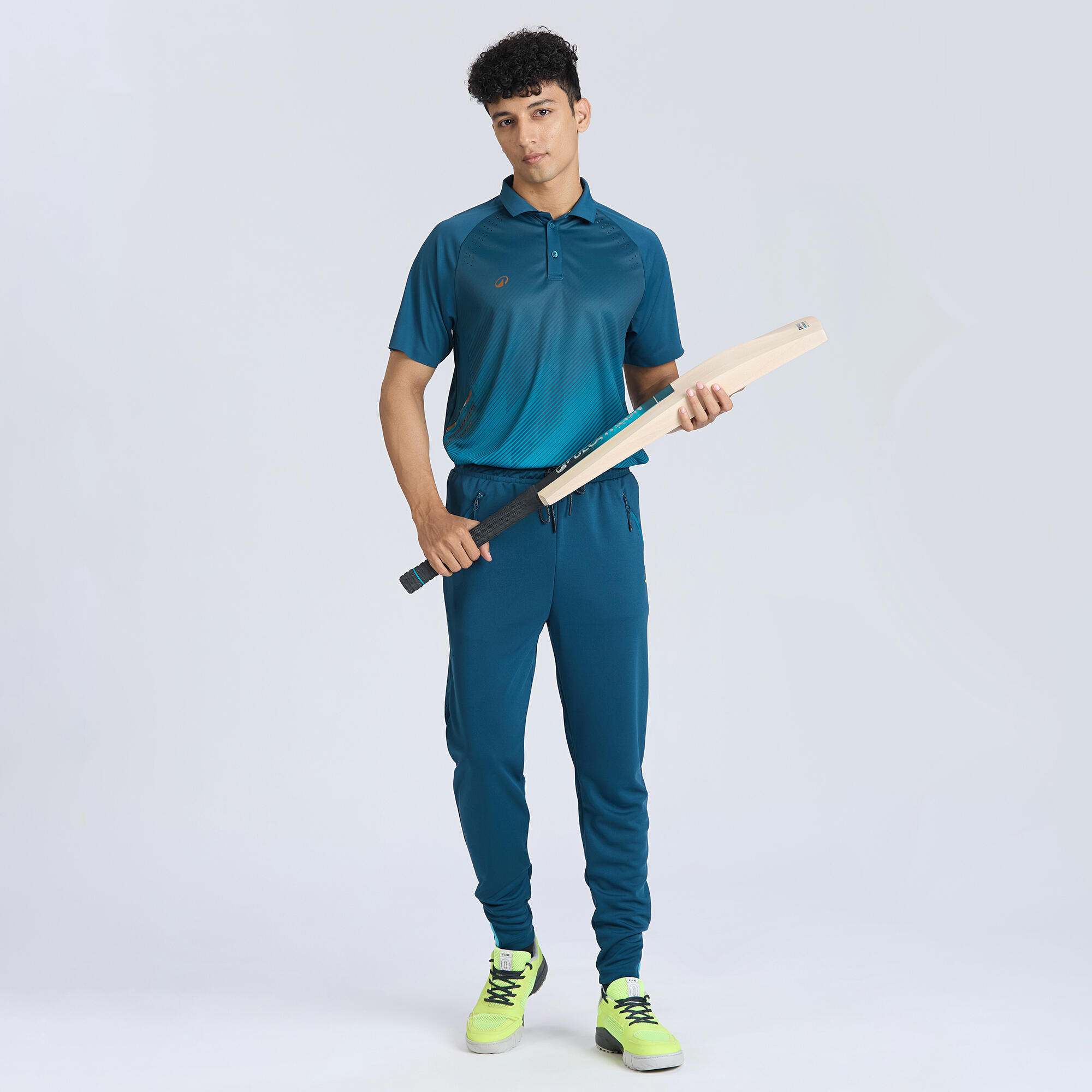 Men Cricket Trousers Taper Fit CTP900 - Blue