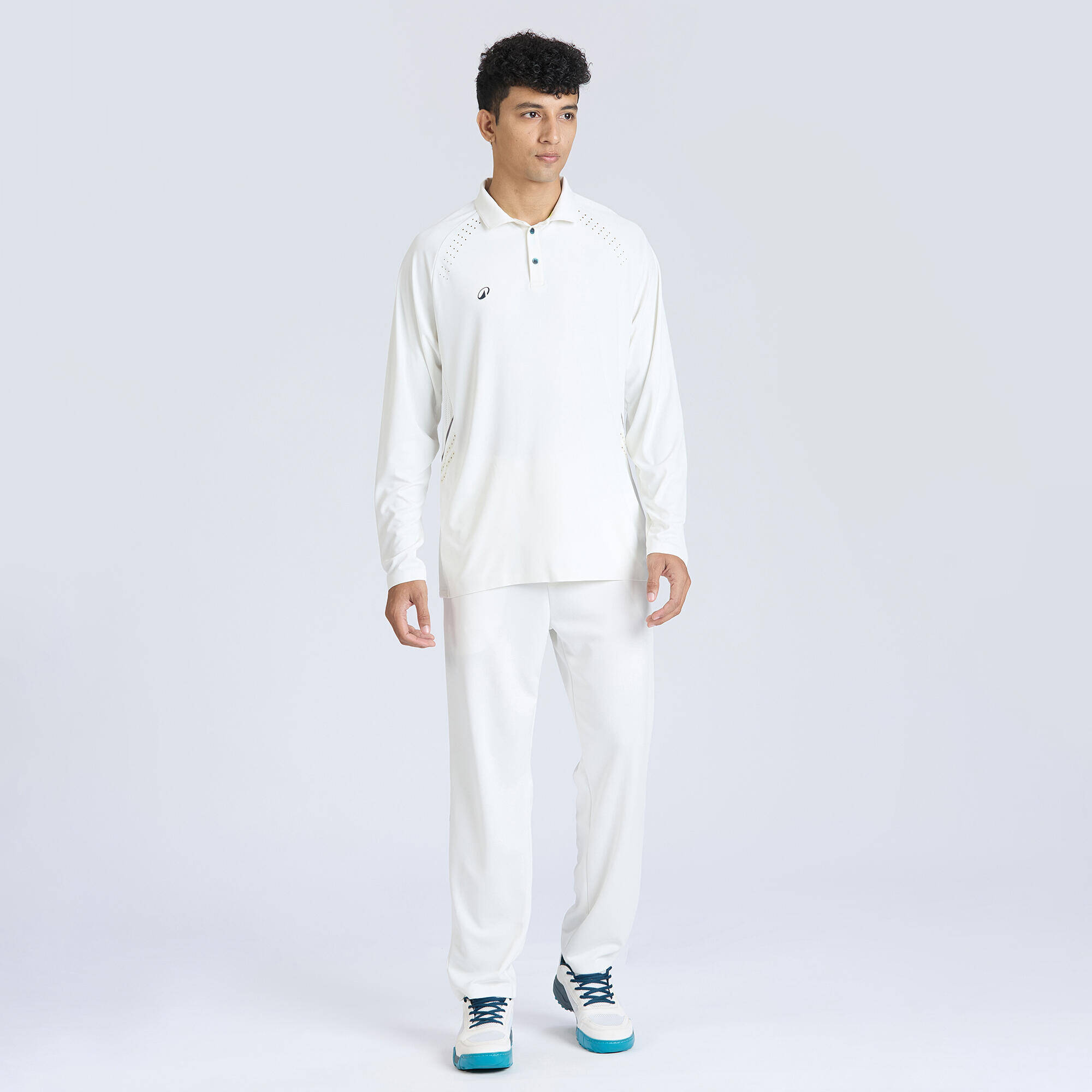 Men Cricket Full Sleeved Polo Tshirt Quick Dry CP900 - White -  5