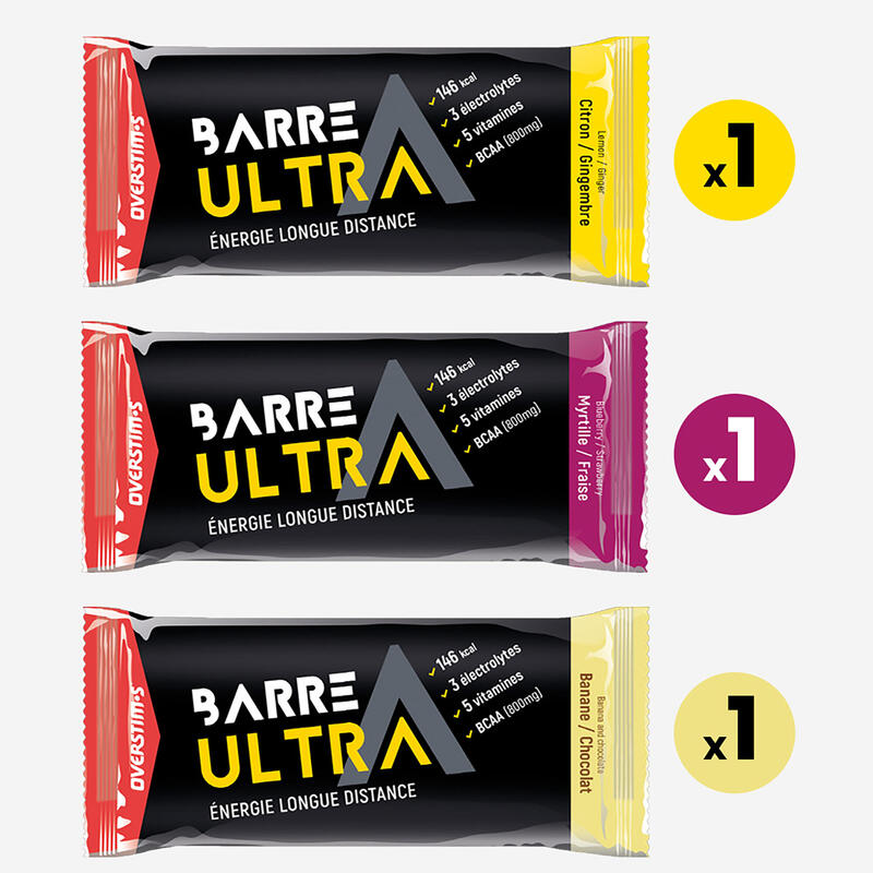 Mieszanka batonów energetycznych OVERSTIMS Energy Bar Ultra 3 x 40g