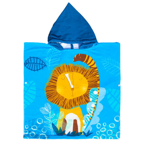 Poncho bambino SUN & SURF LEONE spugna azzurro