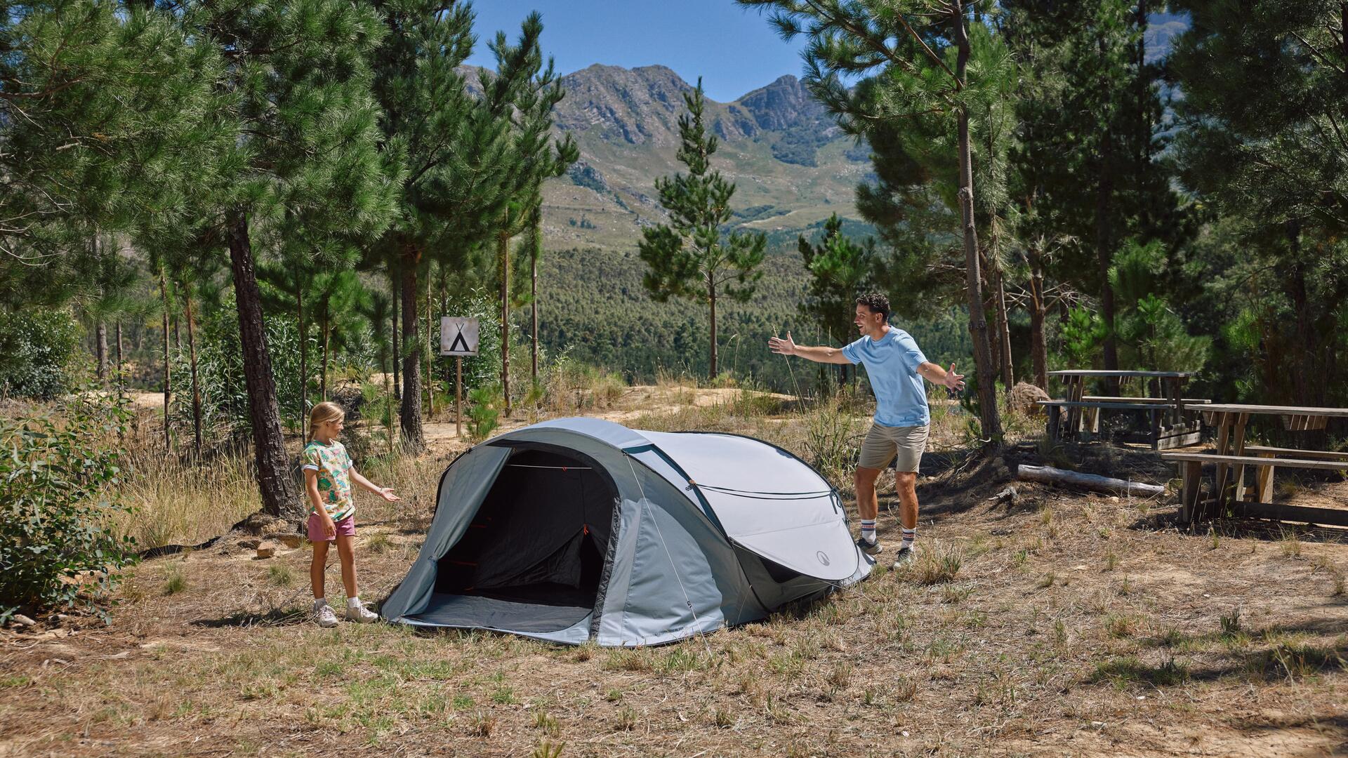 Mit unserem Wurfzelt steht deine Glampin-Unterkunft in wenigen Minuten