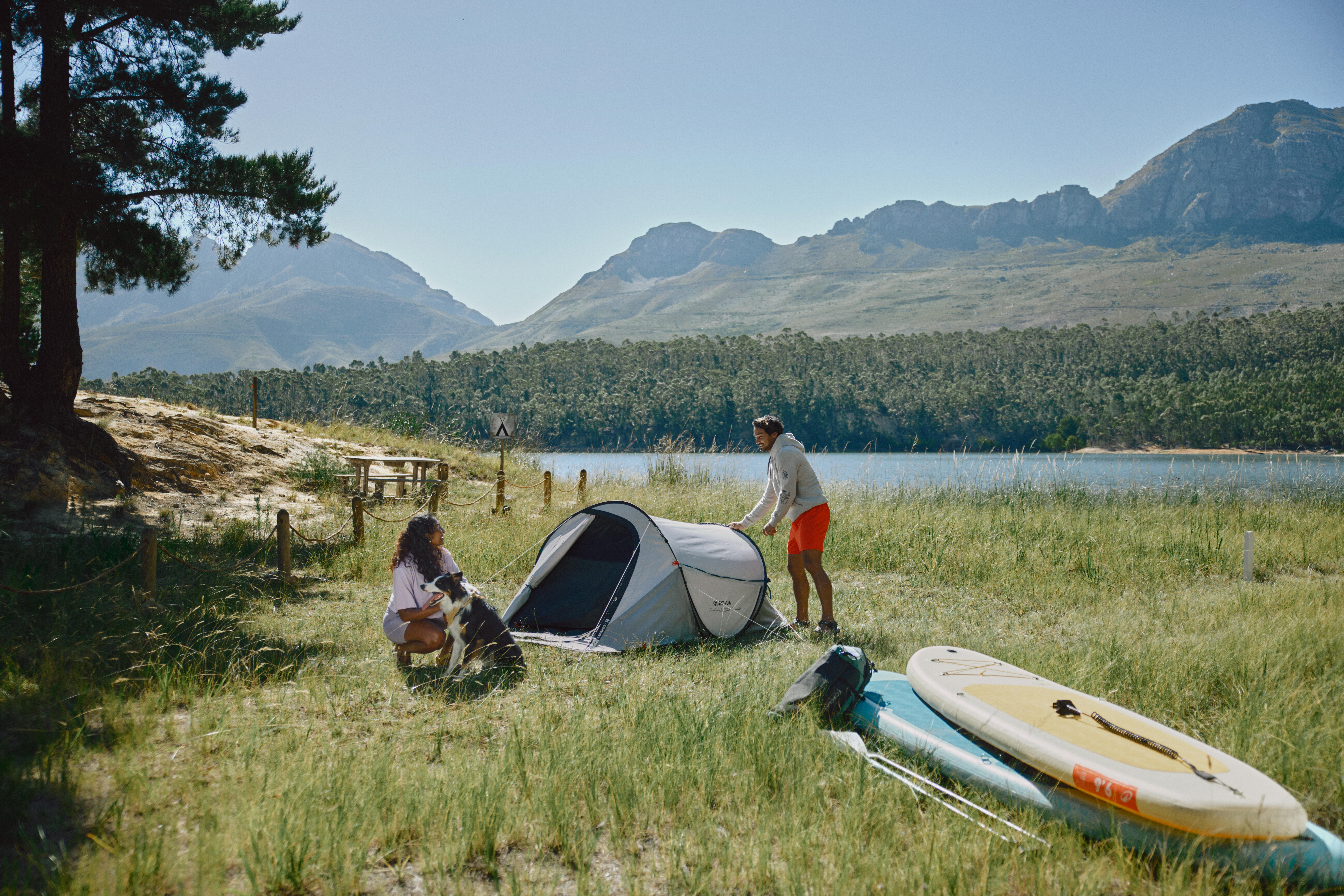 2-Person Camping Tent, 2 Seconds Fresh & Black - QUECHUA