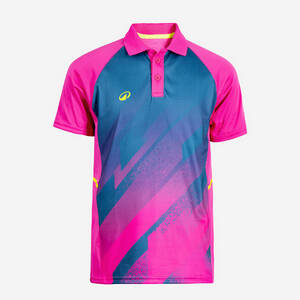 Kids' Cricket Polo CP 500 JR Magenta Short Sleeve
