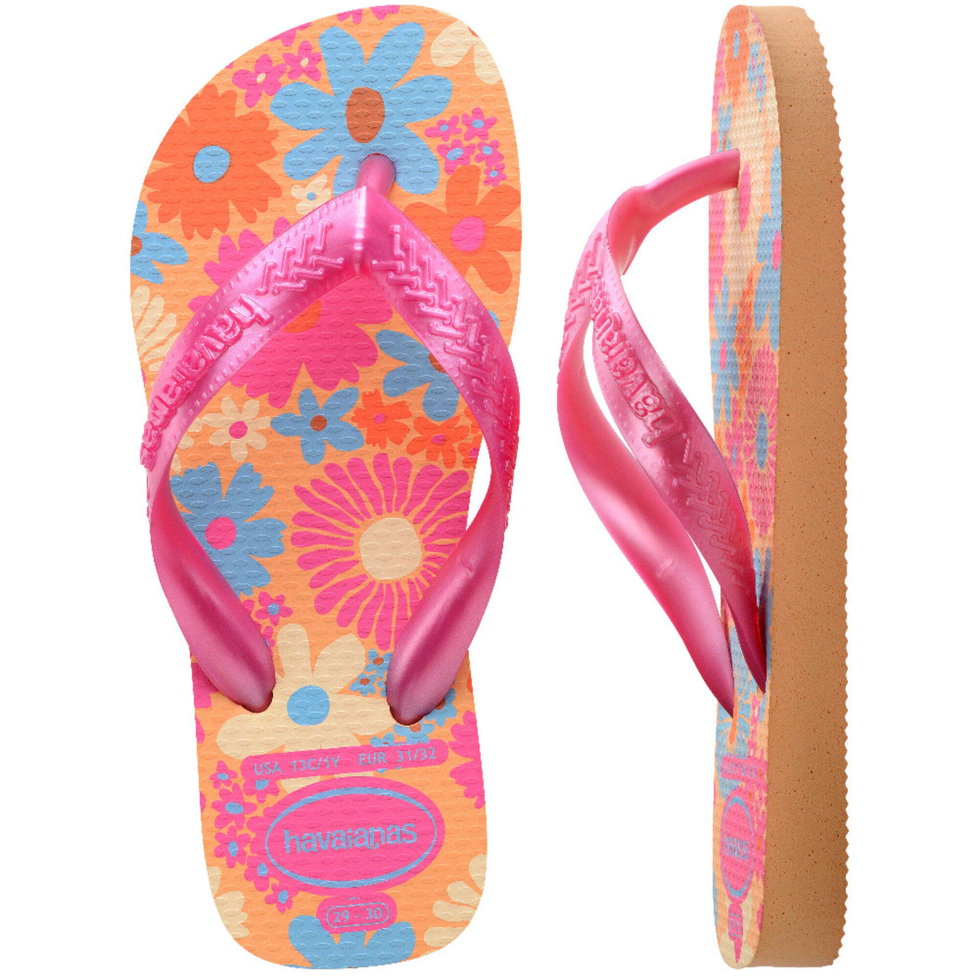 Infradito bambina HAVAIANAS FLORES rosa 6/6