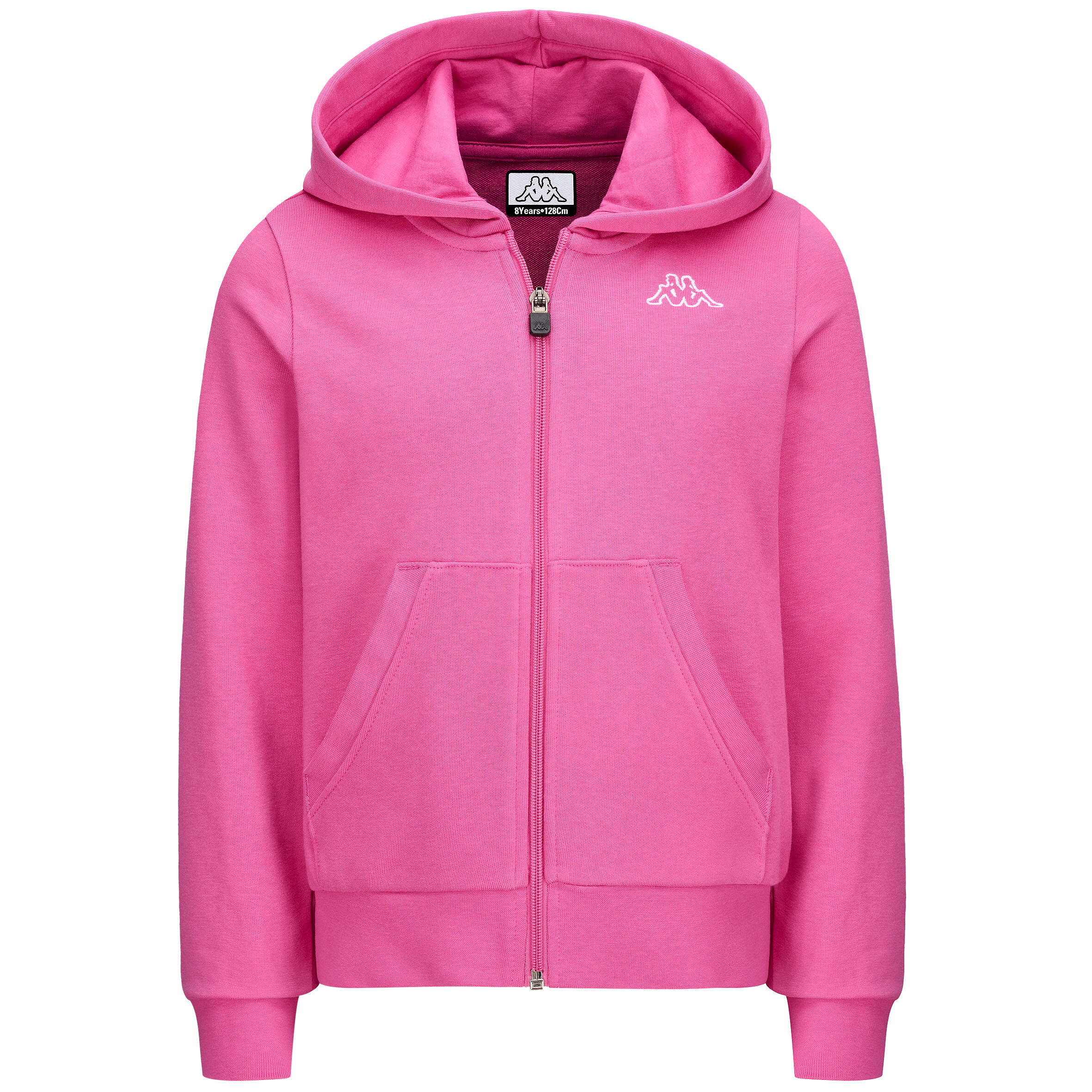 Felpa con cappuccio e zip rosa KAPPA 4/6