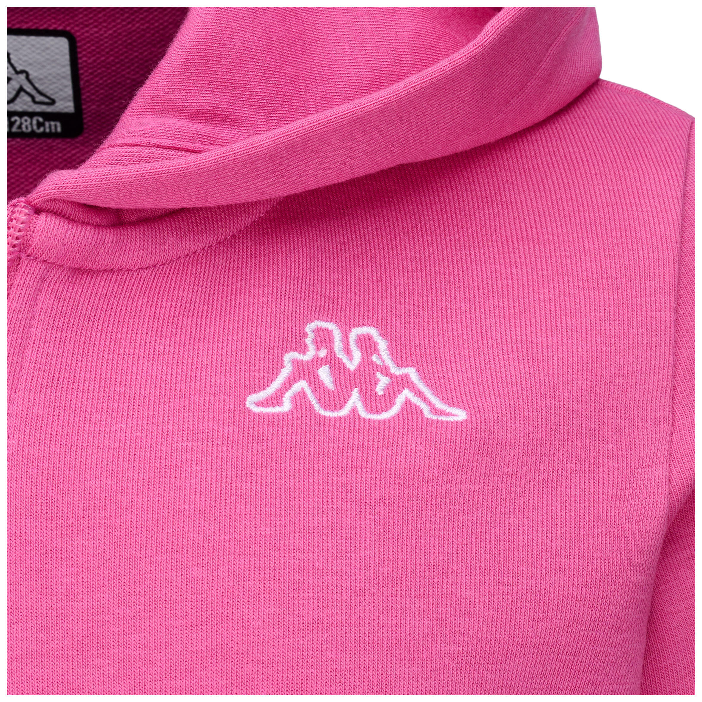 Felpa con cappuccio e zip rosa KAPPA 5/6