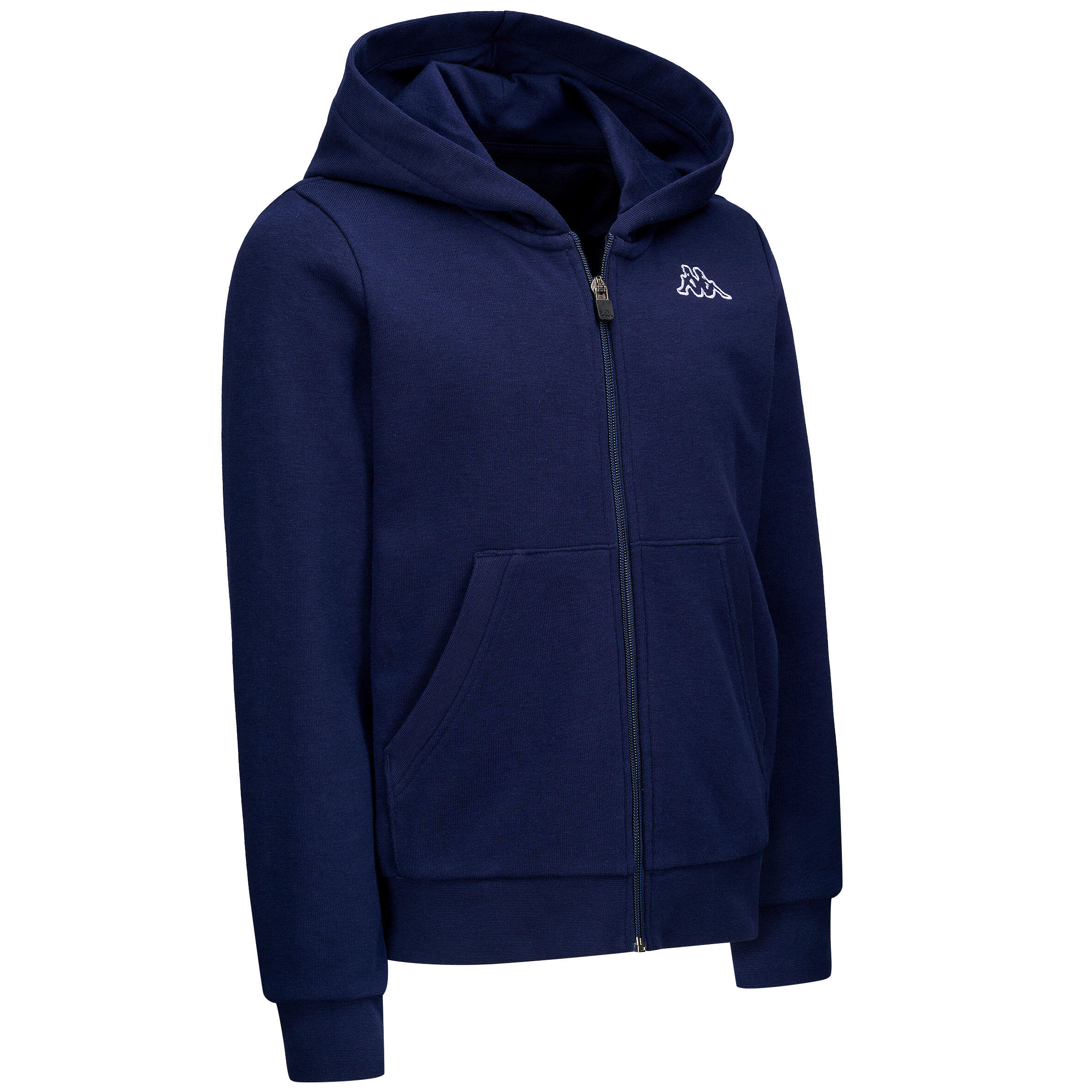 Felpa con cappuccio e zip blu KAPPA 2/6