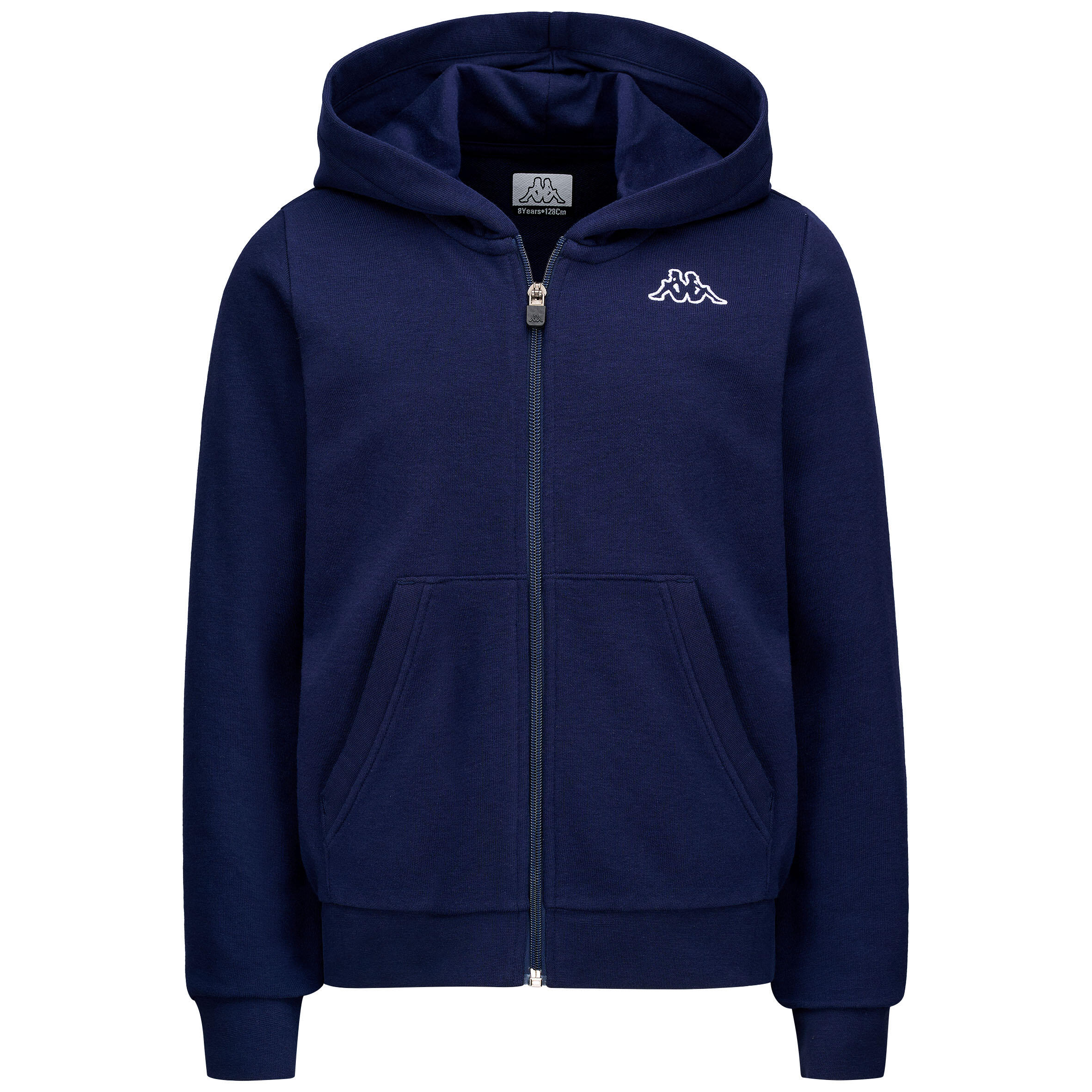 KAPPA Felpa con cappuccio e zip leggera KAPPA blu