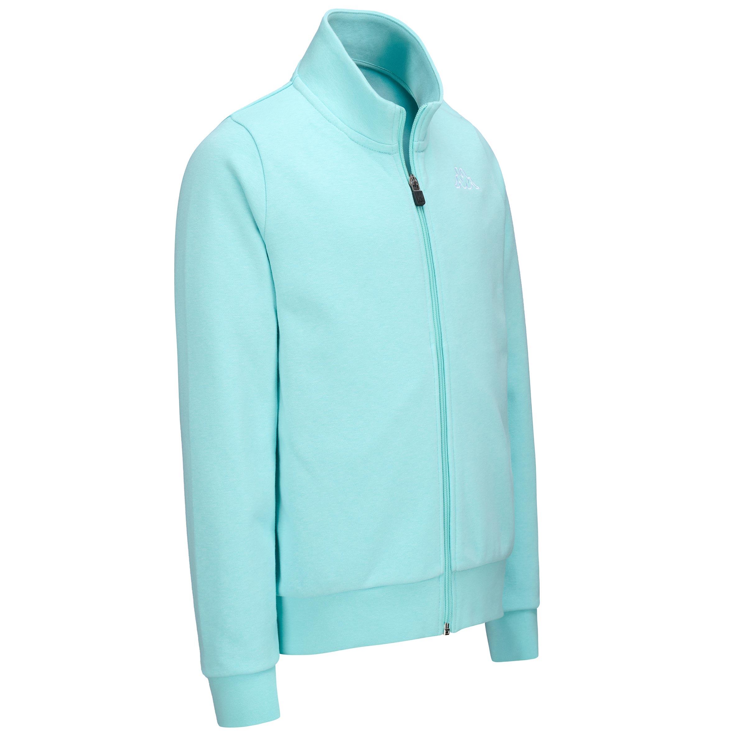Felpa con zip azzurro chiaro KAPPA 3/6