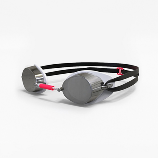 Lunettes de Natation SUEDOISES - Verres Miroir - Taille Unique - Noir Rouge