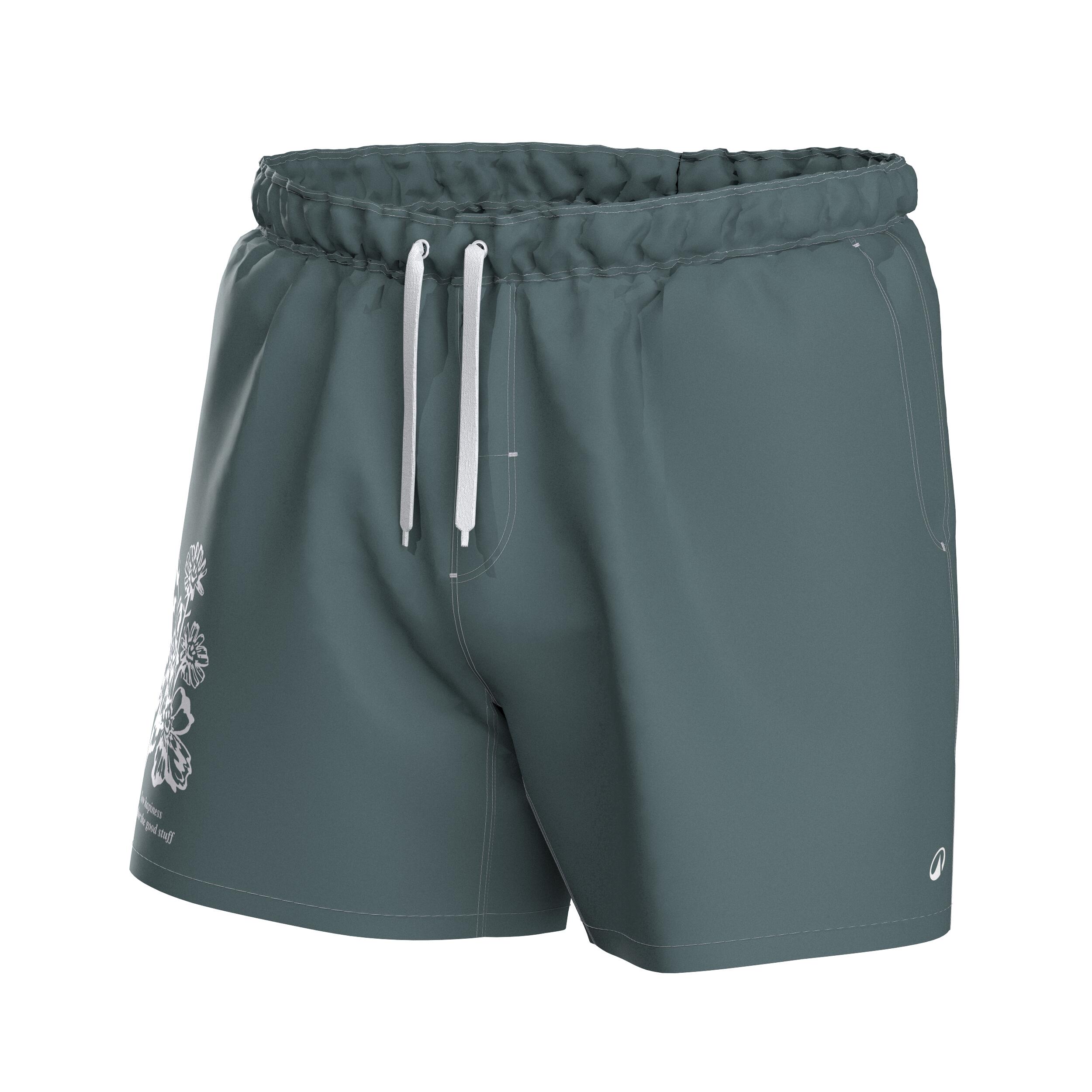 Boardshort surf short de bain court 15" homme, 100 Rad vert 16/19