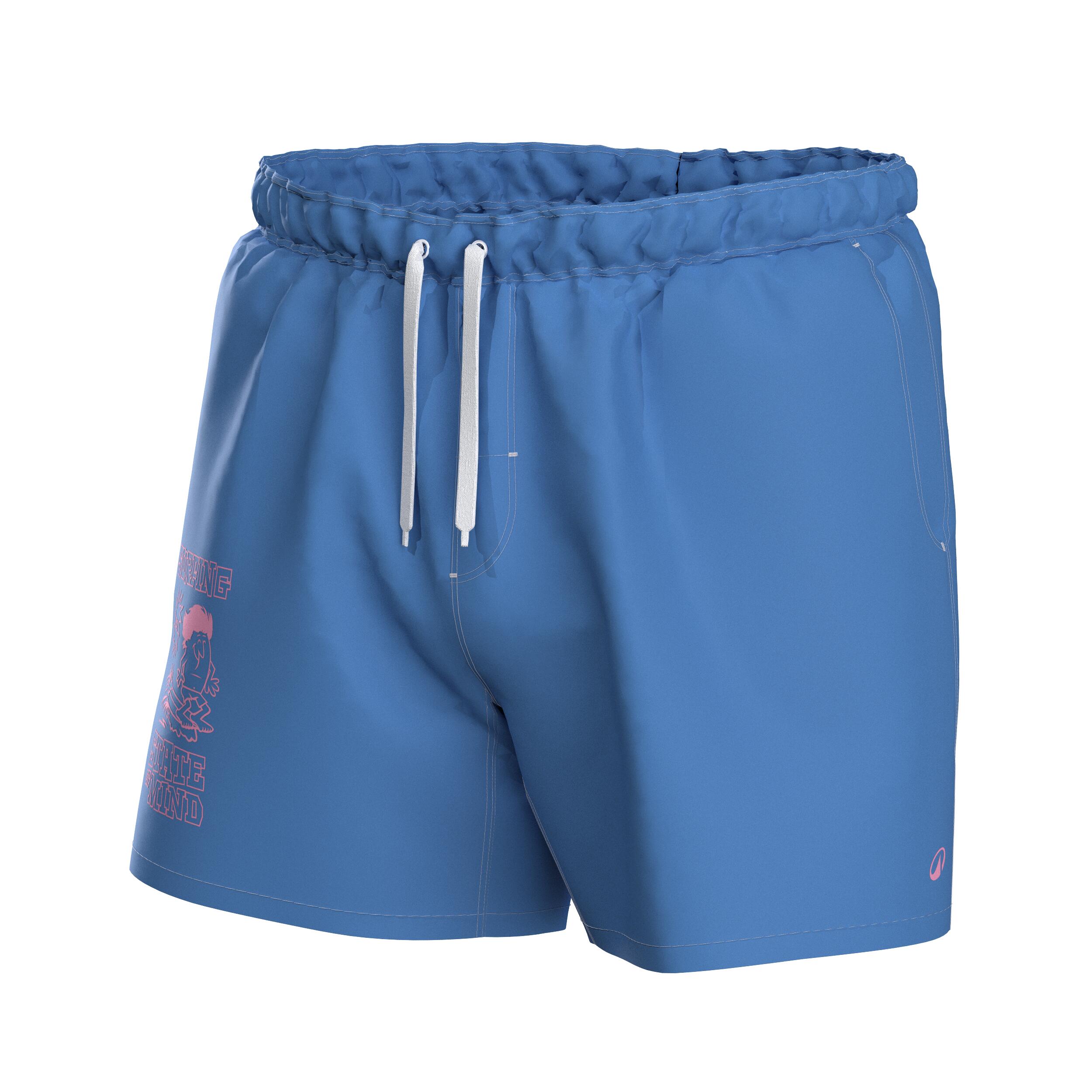Boardshort surf short de bain court 15" homme, 100 Rad mood bleu 8/10