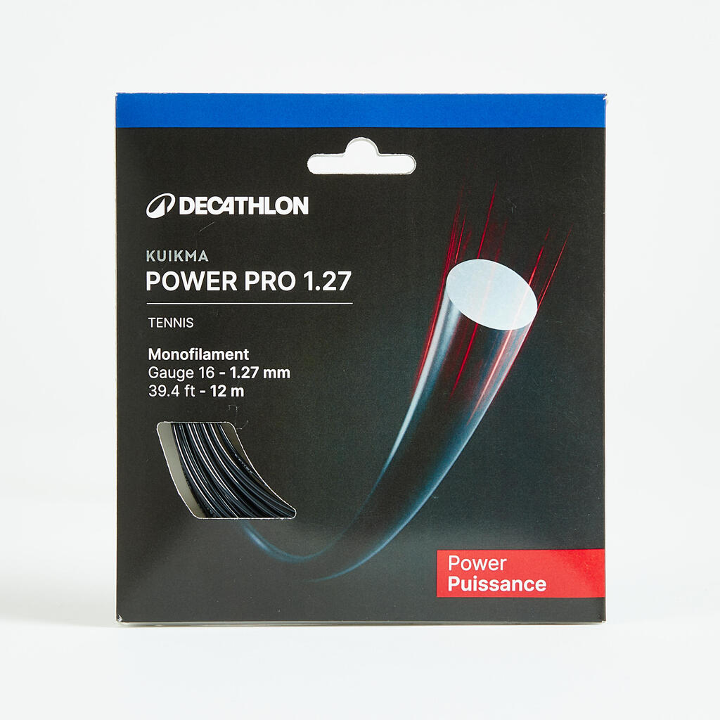 CORDAGE DE TENNIS MONOFILAMENT TA 990 POWER 1.27mm NOIR
