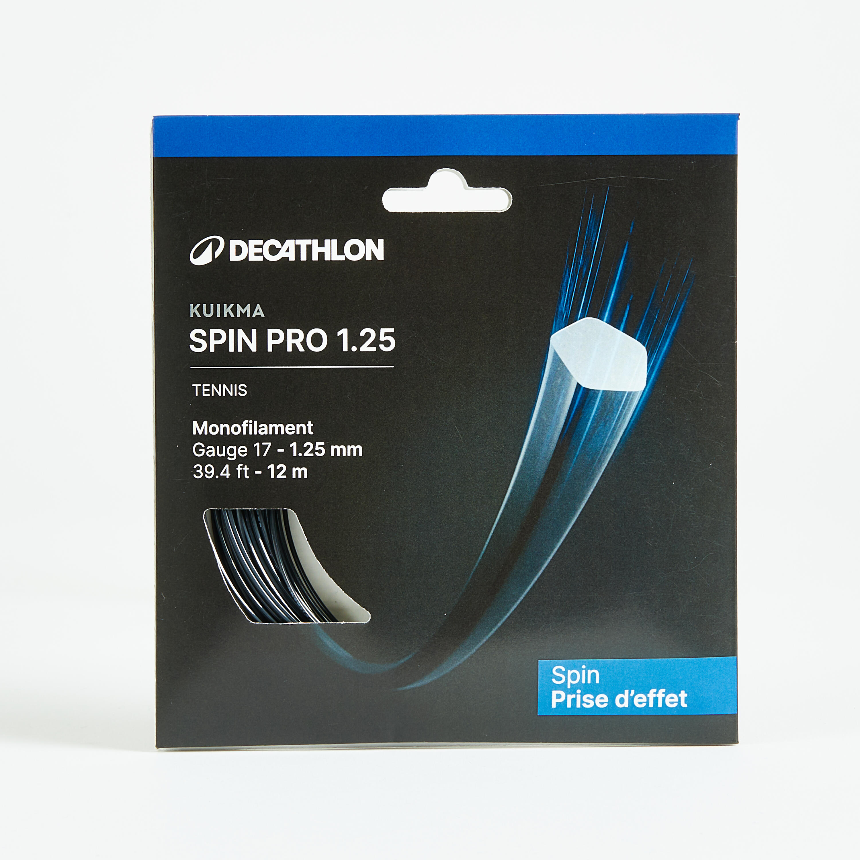 TA 930 Spin Monofilament Pentagonal 1.25 mm Gauge Tennis String - Black