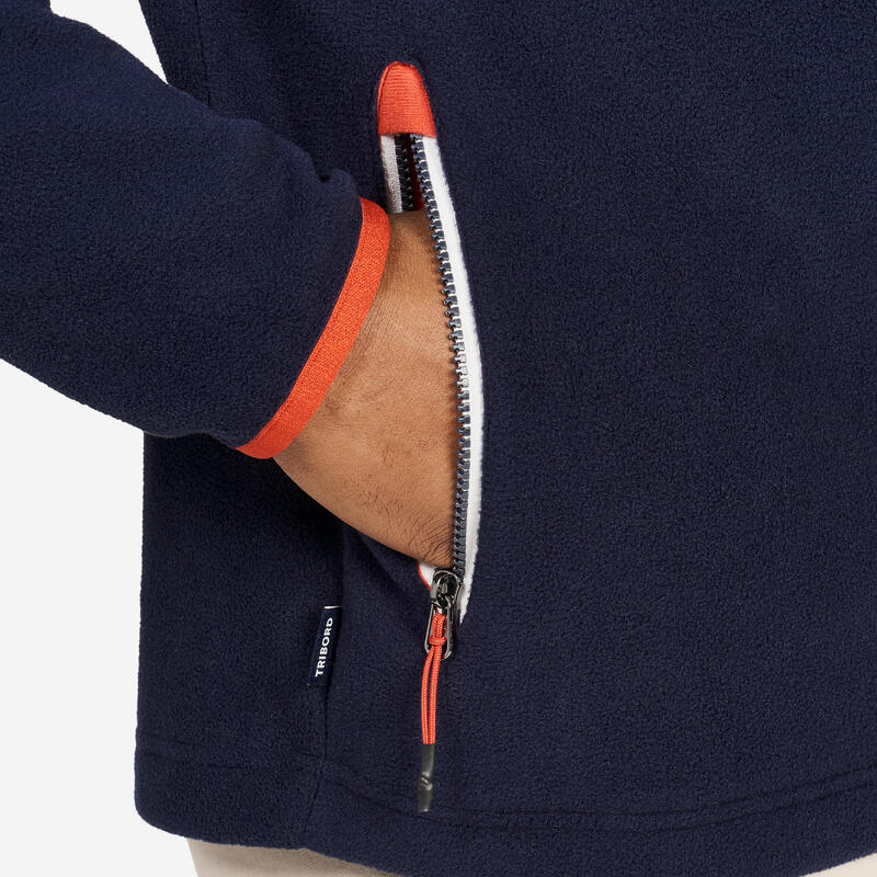 Veste polaire de voile chaude Homme - 100 bleu marine et blanc