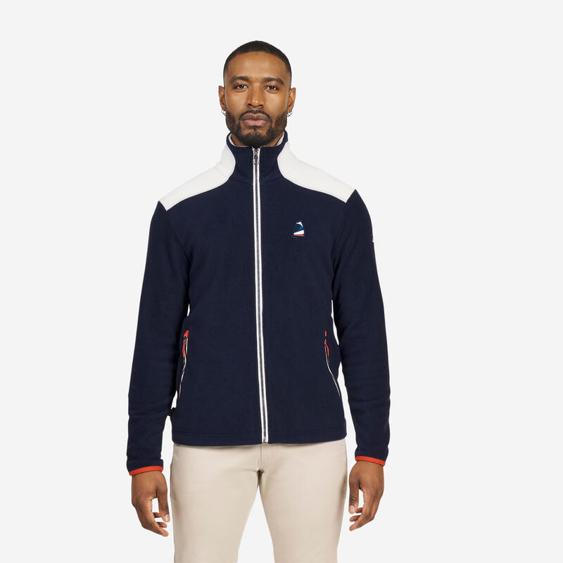 Veste polaire de voile chaude Homme - 100 bleu marine et blanc