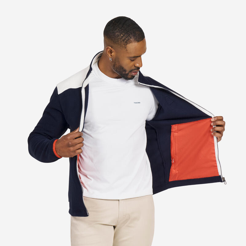 Veste polaire de voile chaude Homme - 100 bleu marine et blanc