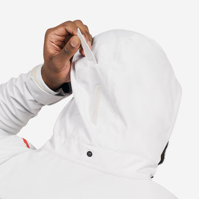 Erkek Rüzgar Kesen Yelkenli Montu - Açık Gri/Siyah - Softshell 500