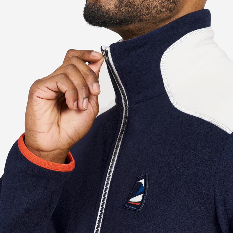 Veste polaire de voile chaude Homme - 100 bleu marine et blanc