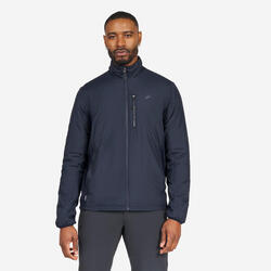 Veste coupe-vent chaude et légère, doublée polaire - Homme 500 gris foncé