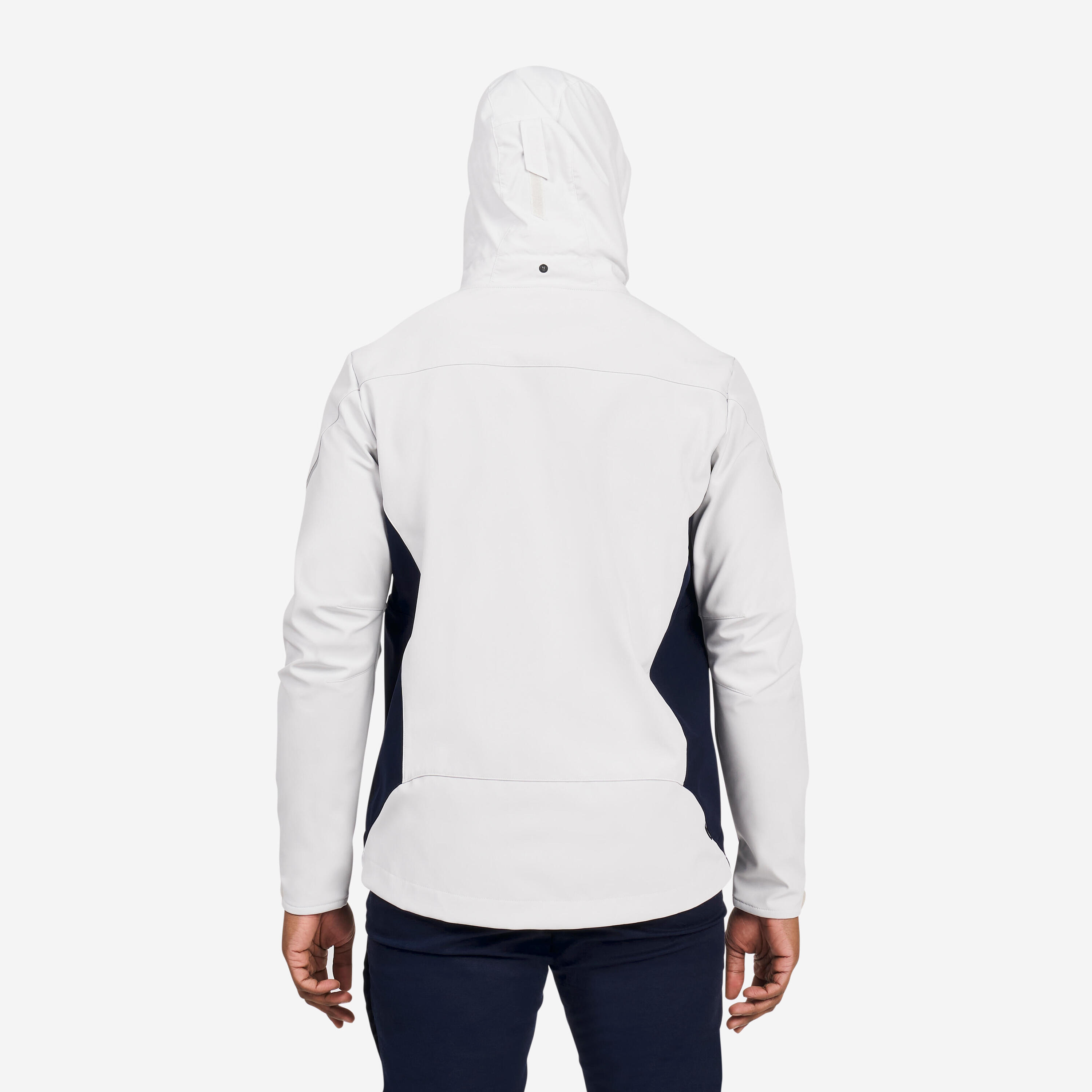 Veste de voile coupe vent Homme  - Softshell 500 gris clair et noir 2/6