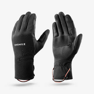 Mountain trekking tactile stretch gloves - MT500 - black