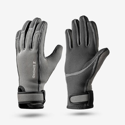 Canyoning-Neoprenhandschuhe 500 3 mm Erwachsene grau