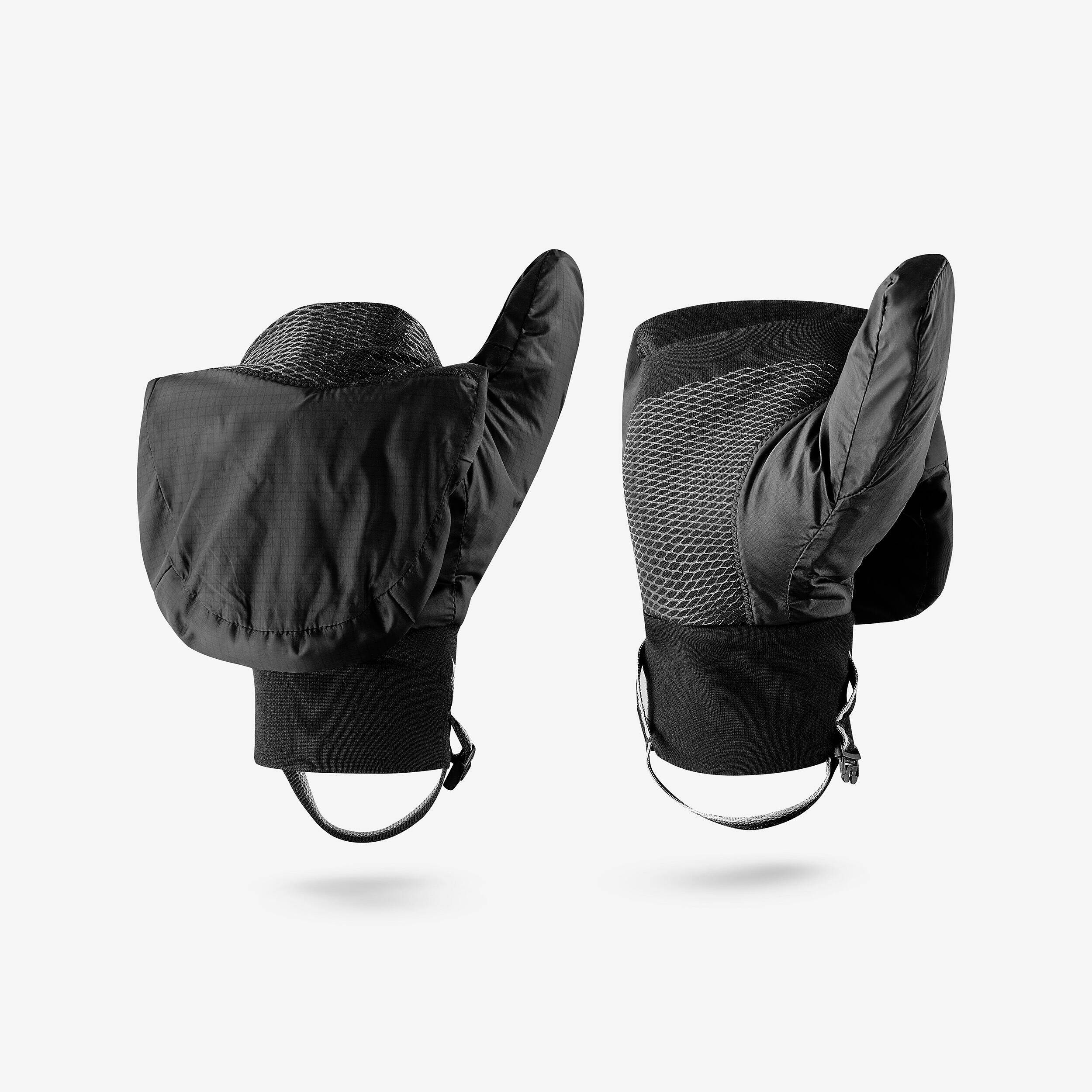 Warm Mittens/Fingerless Gloves MT900 - Black -  4