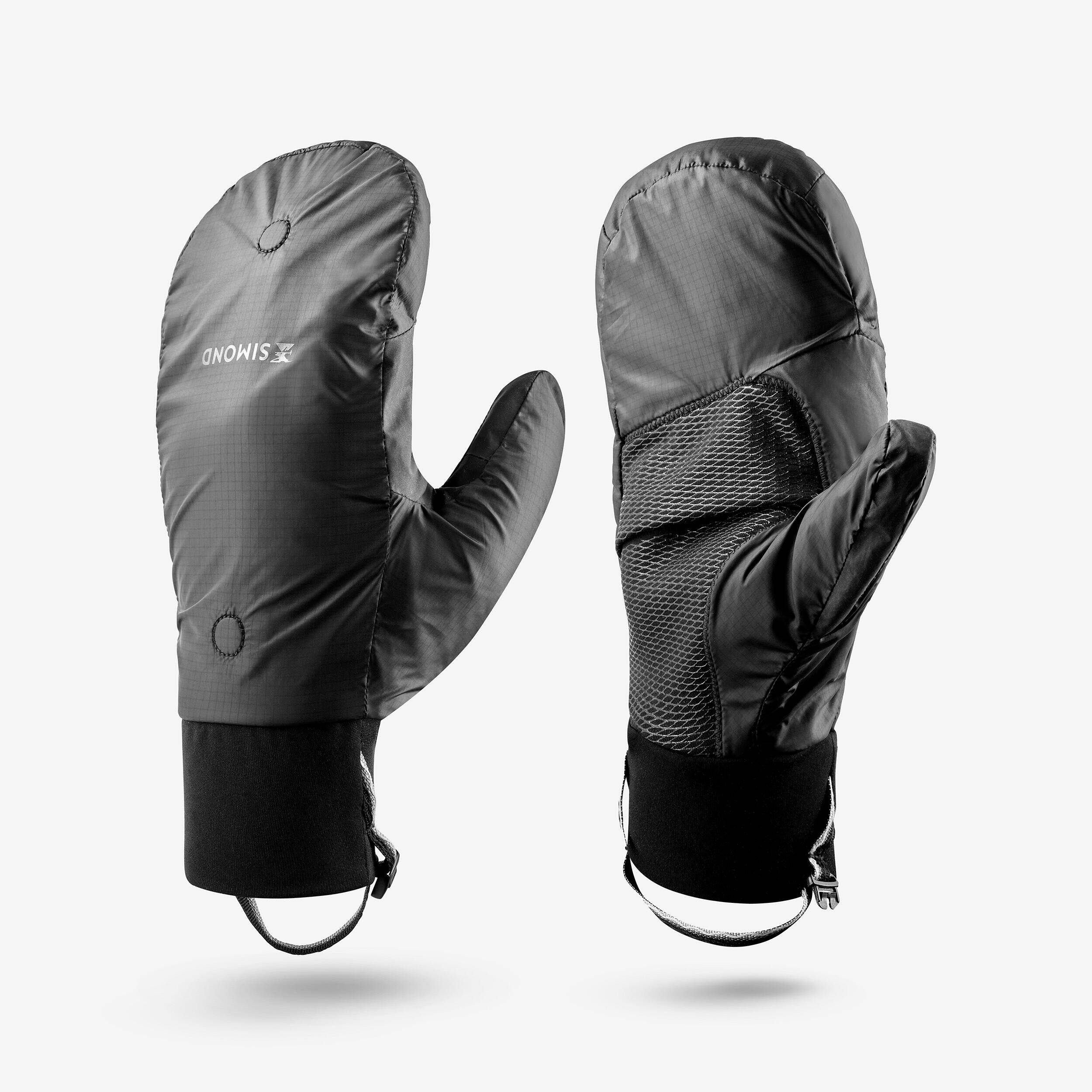 Warm Mittens/Fingerless Gloves MT900 - Black -  3