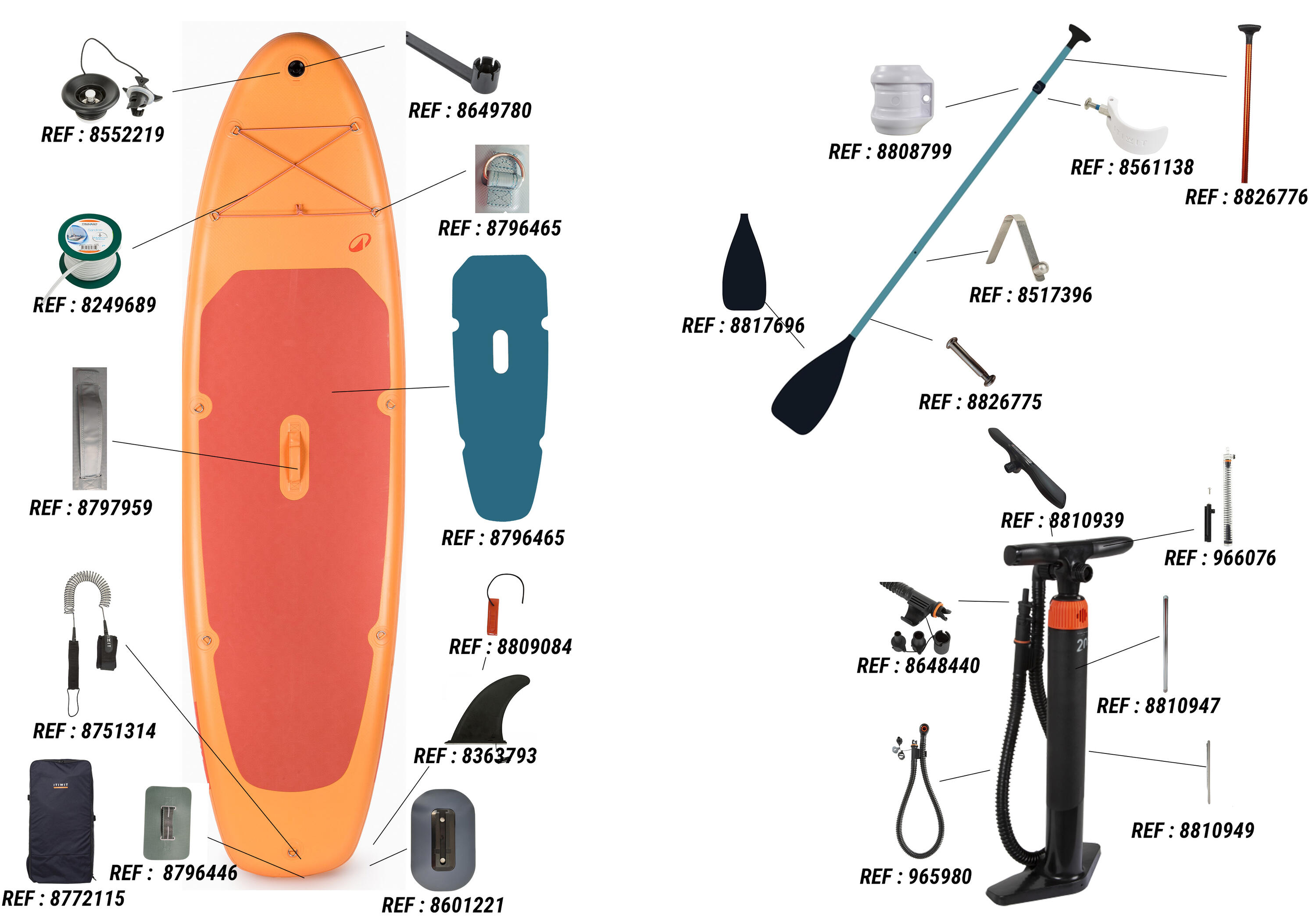 Set opblaasbaar SUP board 10'6 limited edition 4/31