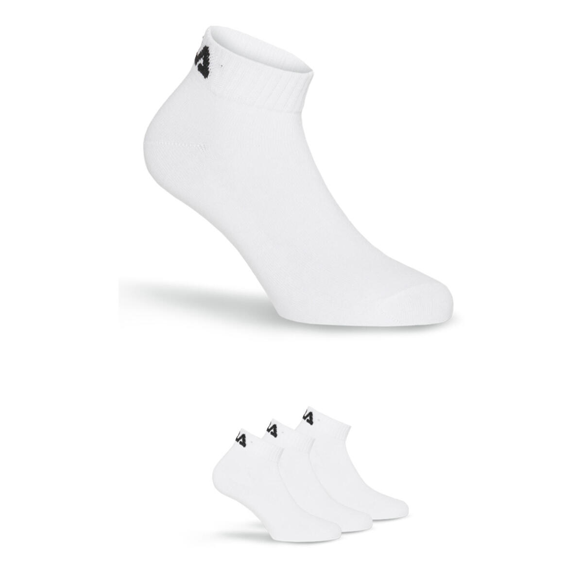 Chaussettes mi hautes FILA blanches lot de 3 paires