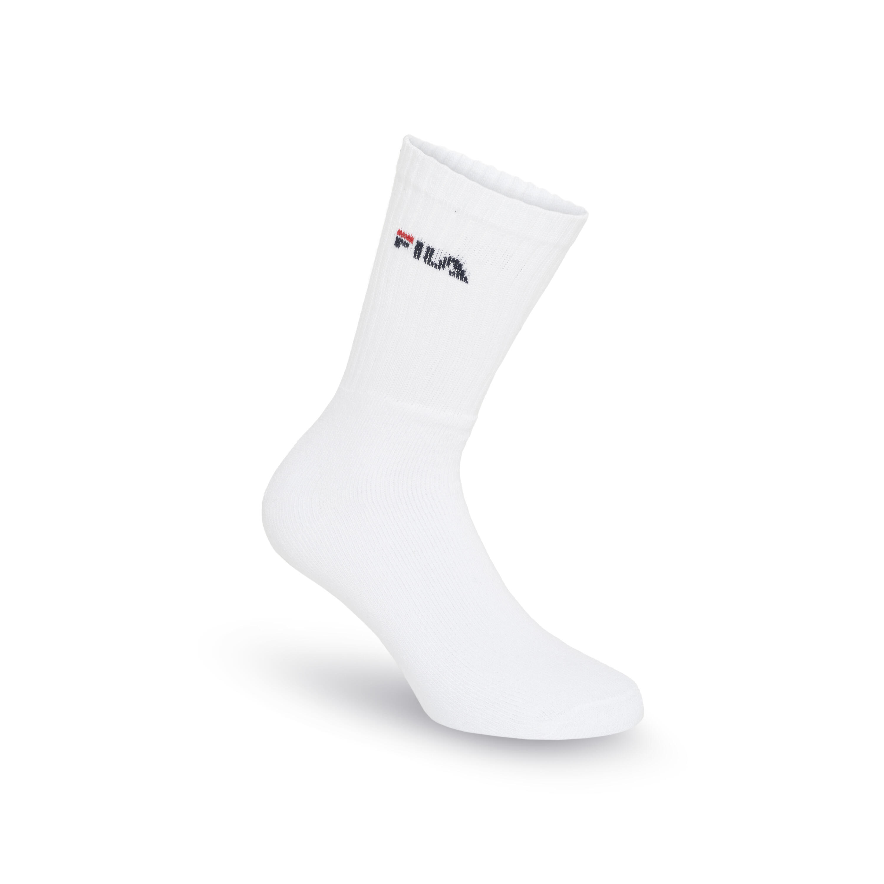 Chaussettes hautes FILA blanches lot de 3 paires 3/4