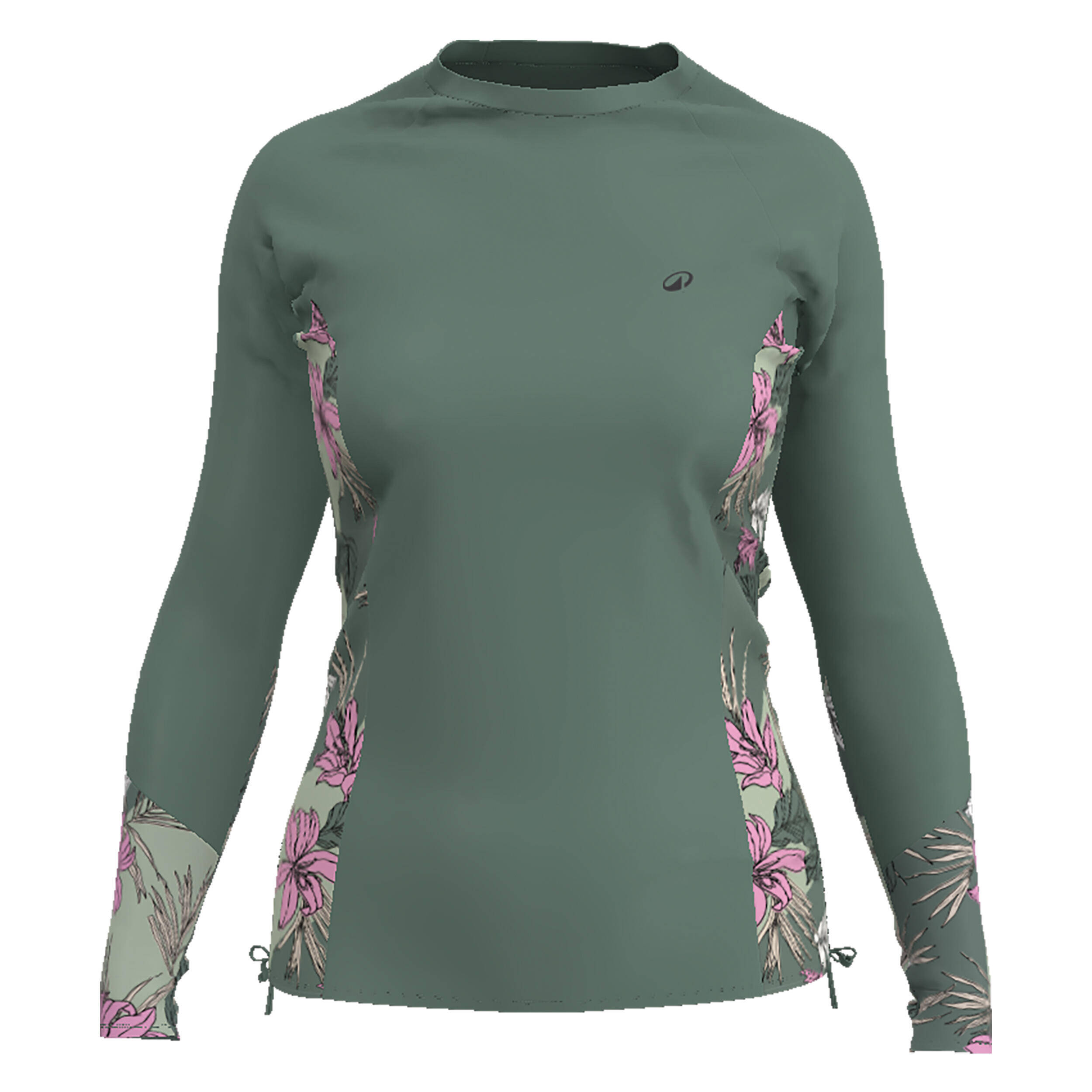 Women’s surfing long sleeve UV-protection top, Kanika khaki -  2