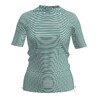 Women’s surfing short sleeve UV-protection t-shirt, Kanika striped green