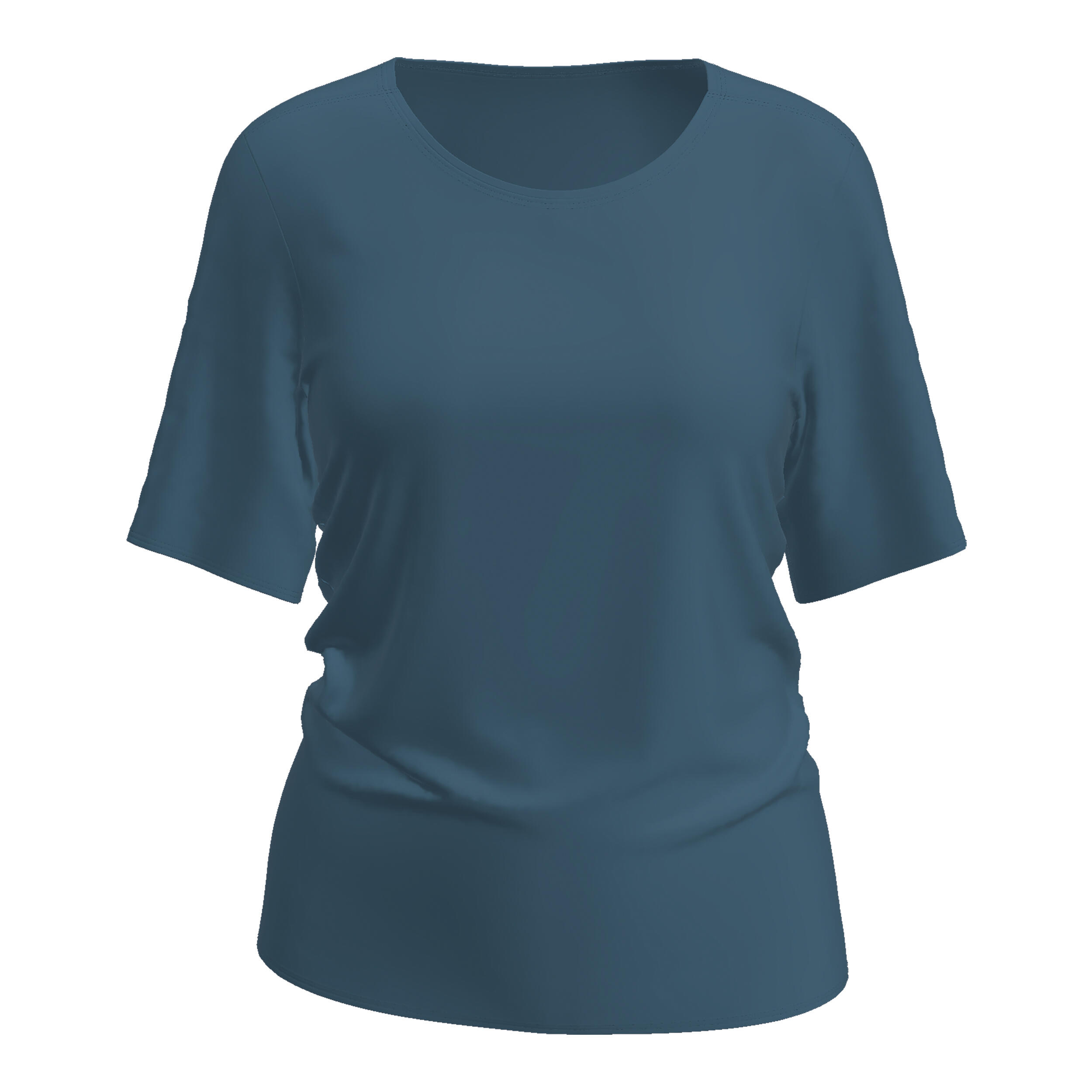 Polera UV mujer manga corta surf azul claro 12/13
