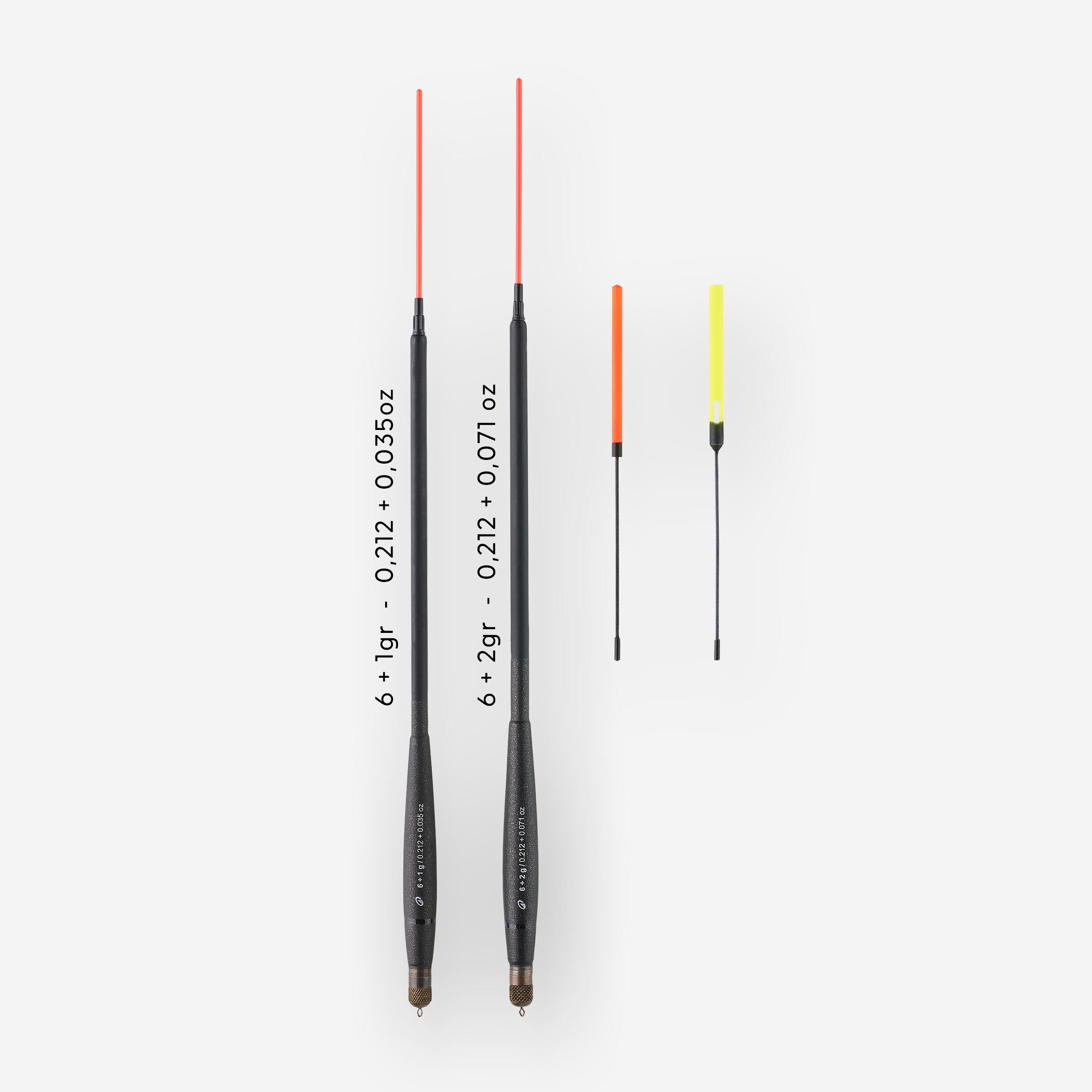 LOT DE 2 FLOTTEURS ANGLAIS  MTCH F 500 FIX 6+1g  6+2g 2/5