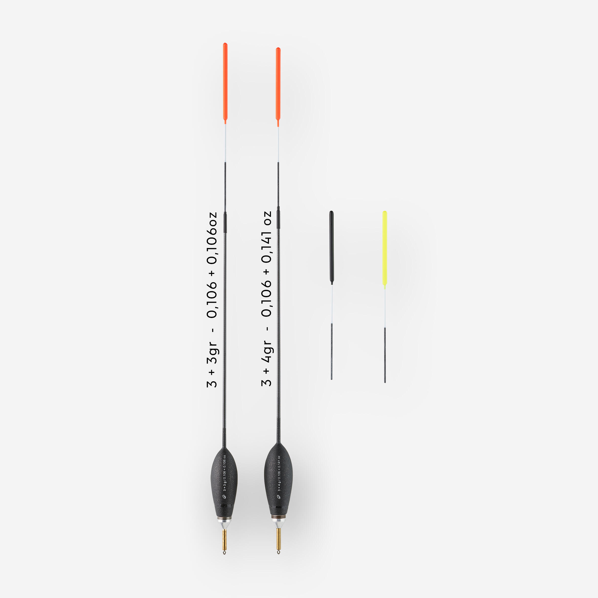 LOT DE 2 FLOTTEURS COULISSANTS POUR LA PECHE A L' ANGLAISE F 500 SLG 3+3g 3+4g 2/5