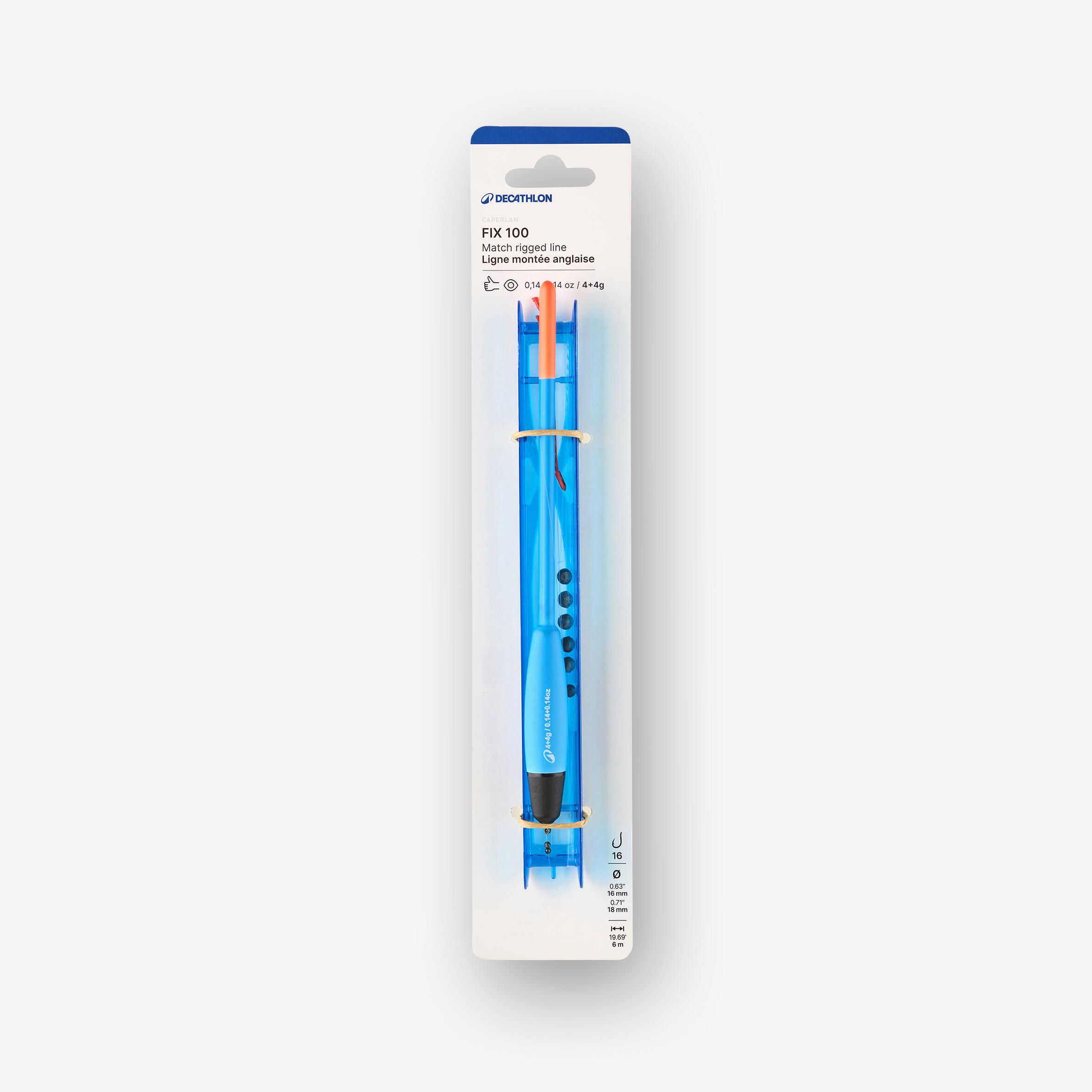 CAPERLAN Gemonteerde lijn voor matchvissen MTCH 100RL 4+4g