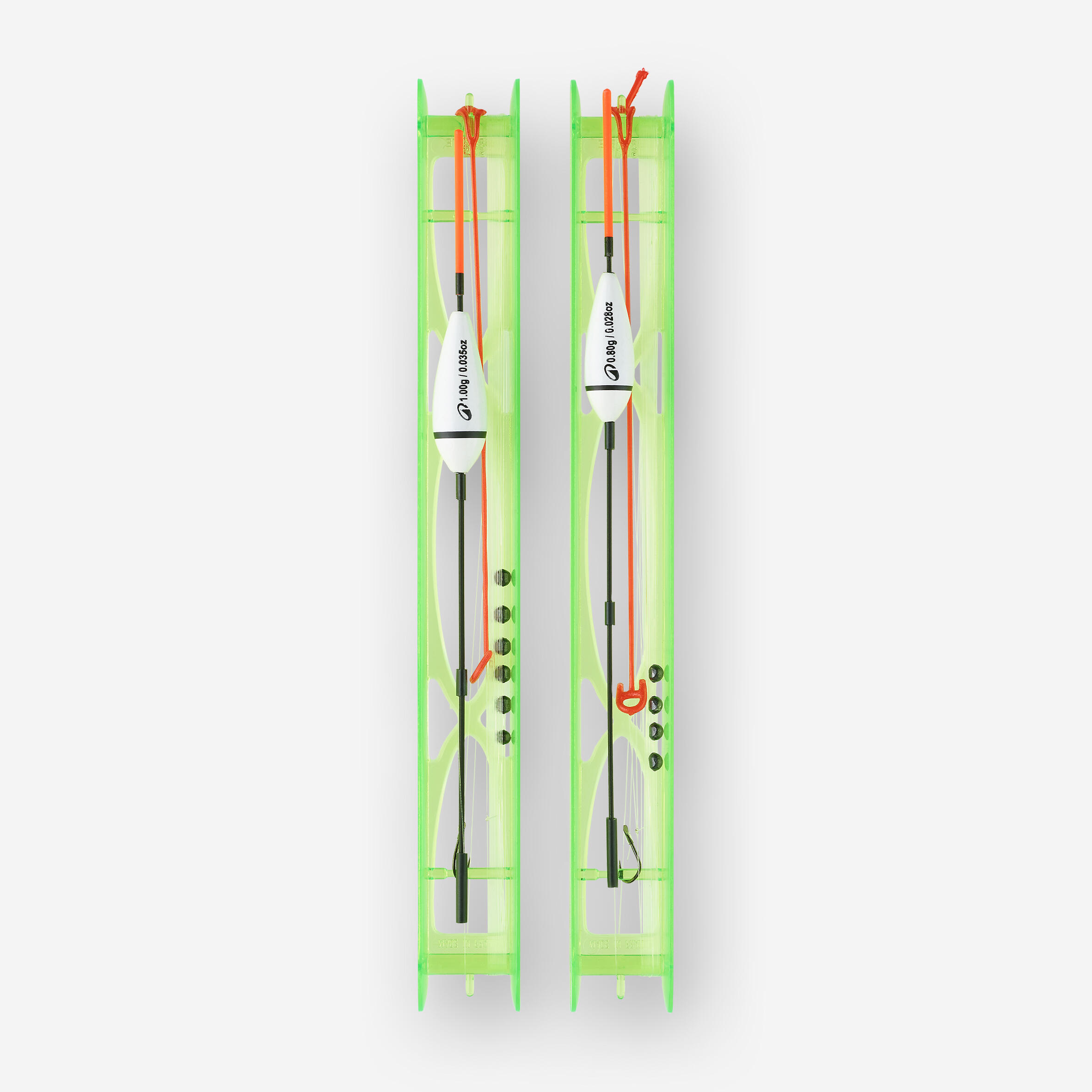 Set van 2 gemonteerde lijnen voor karpervissen Vaste stok PF-RL500CC 0,8 g-1g 2/4