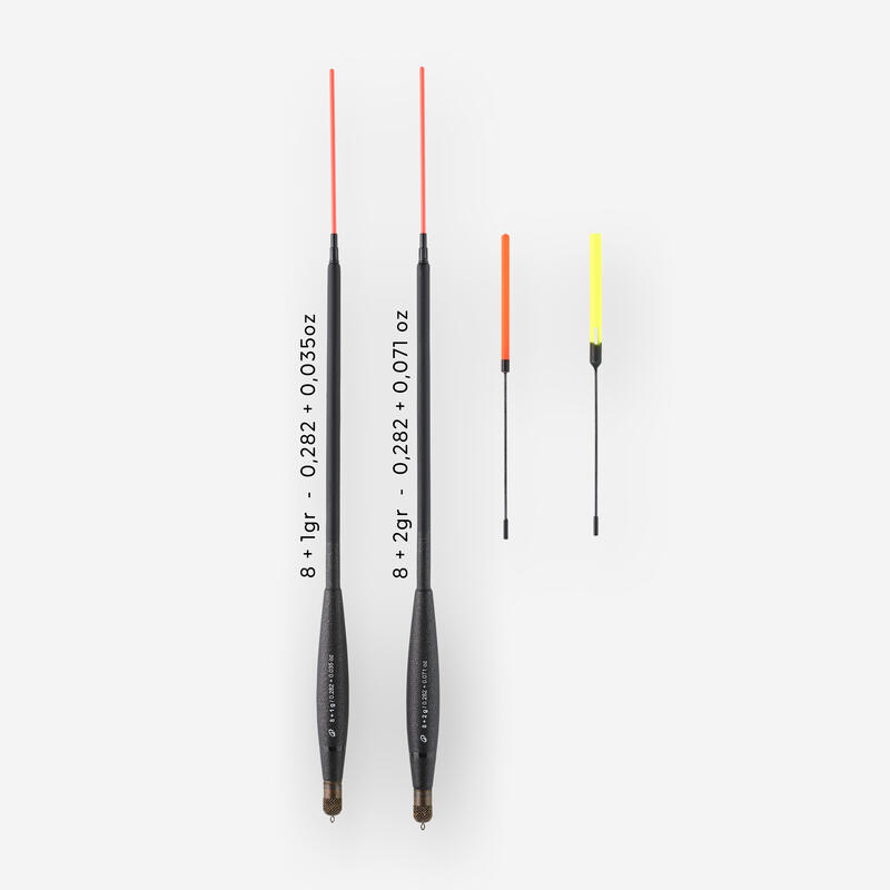 Sada 2 splávků na rybolov na anglický způsob MTCH F 500 Fix 8+1 g 8+2 g