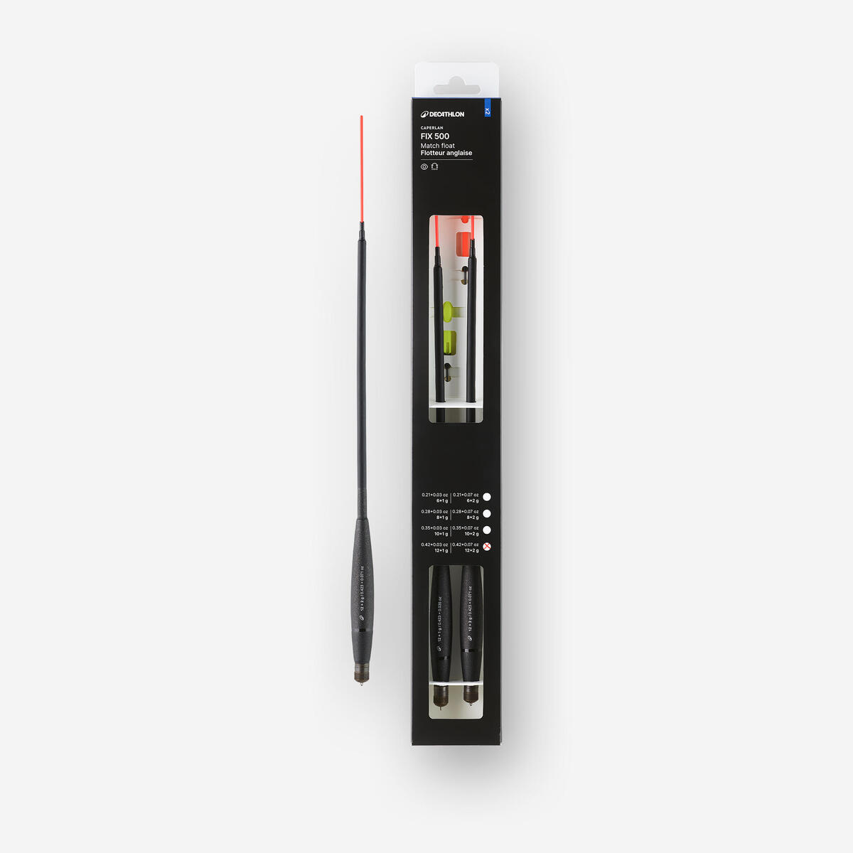 LOT DE 2 FLOTTEURS ANGLAIS  MTCH F 500 FIX 12+1g  12+2g