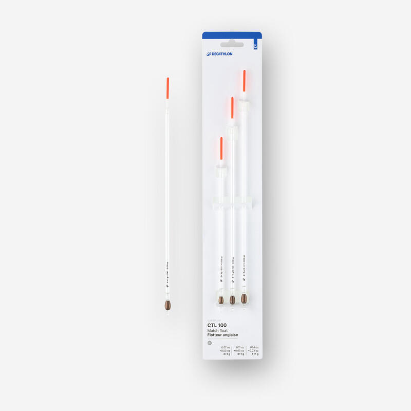 Set 3 plute de pescuit englezesc MATCH 100 CTL Translucide