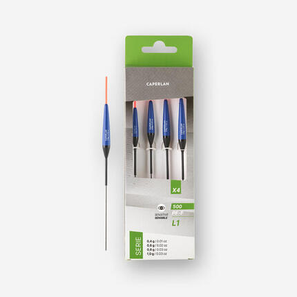 SERIE DE 4 FLOTTEURS PECHE AU COUP EN ETANG PF-F500 L1 X4 0,4g 0,6g 0,8g 1g