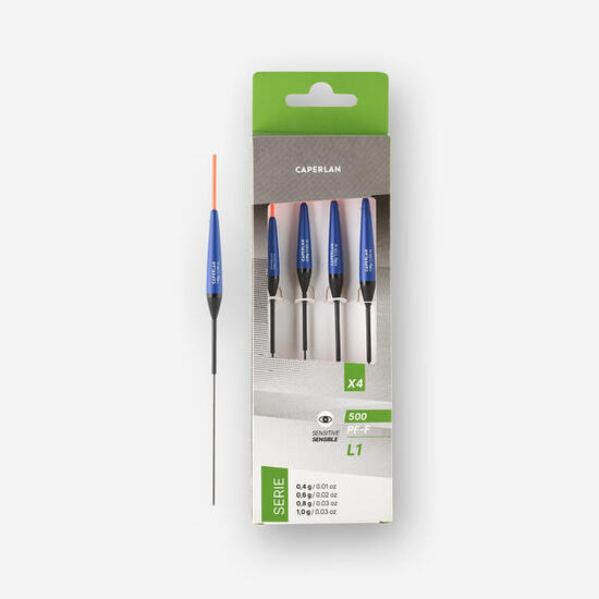 SERIE DE 4 FLOTTEURS PECHE AU COUP EN ETANG PF-F500 L1 X4 0,4g 0,6g 0,8g 1g