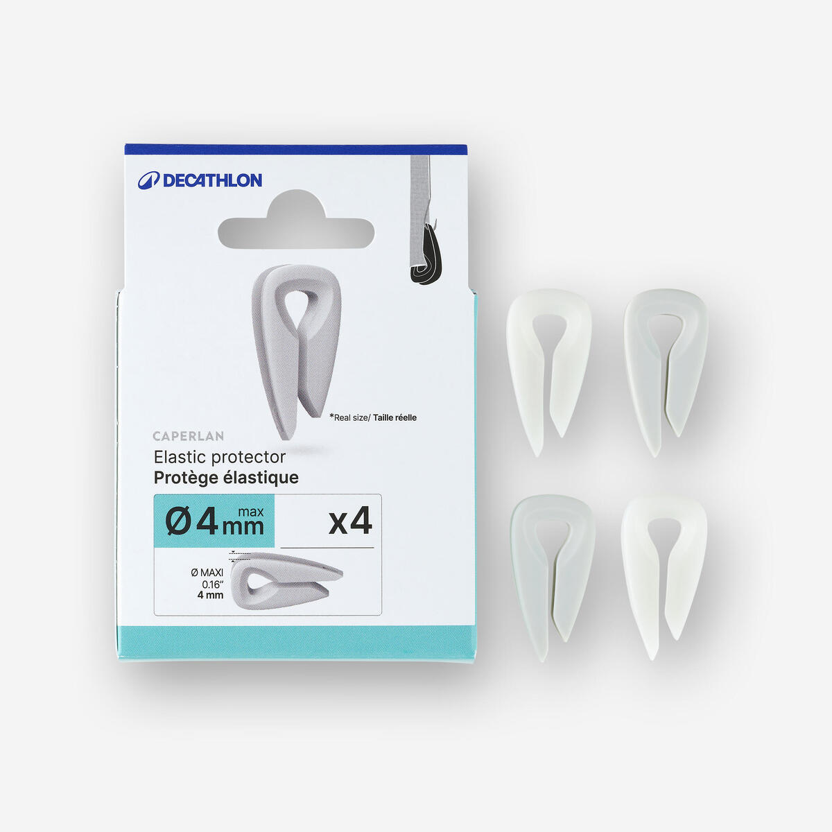 LOT DE 4 PROTEGES POUR DES ELASTIQUES DE  4mm MAXIMUM DE DIAMETRE