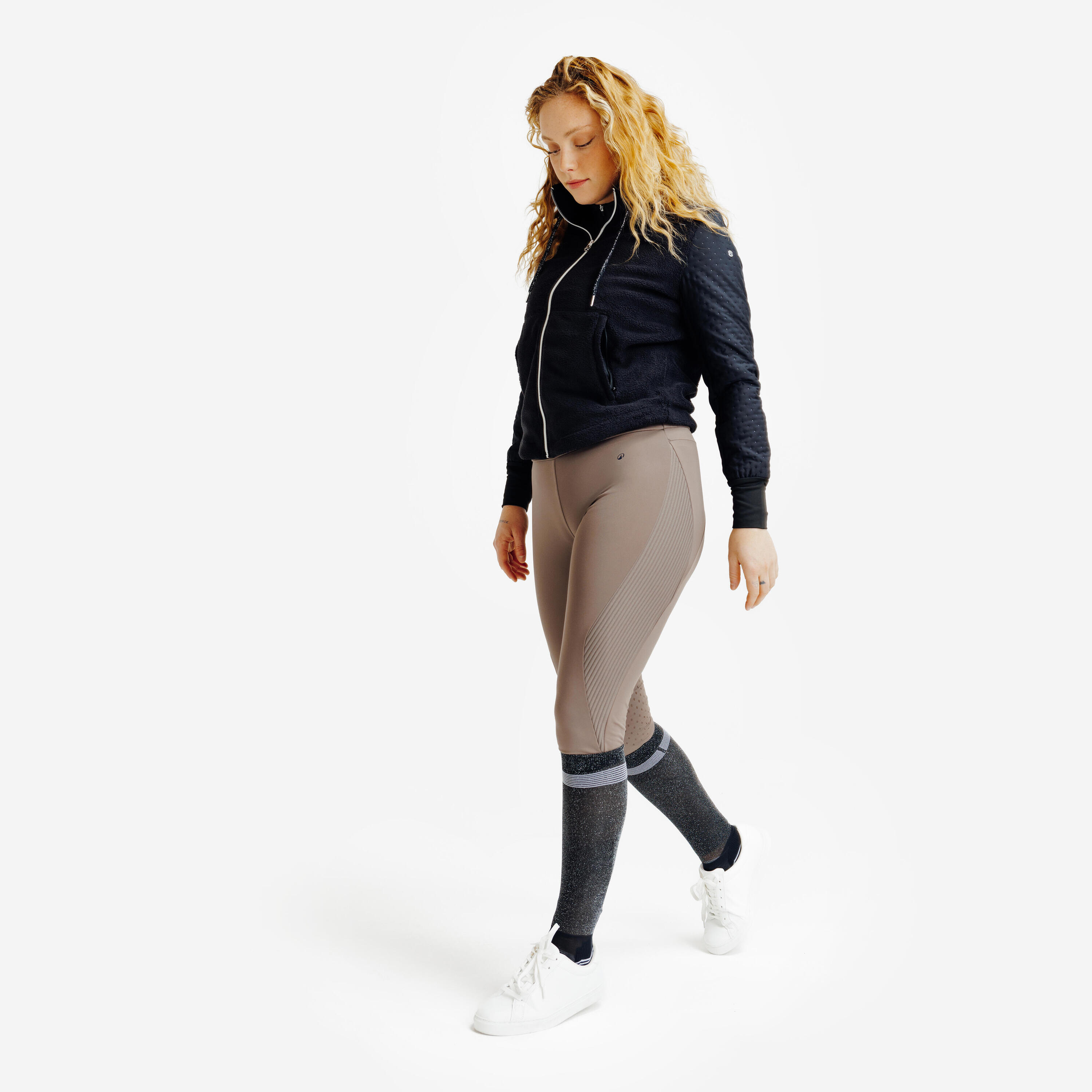 Pantaloni Da Equitazione Donna - Leggings Elastici Con Imbottitura - Vita Alta E Skinny - Per Cavallo O Sport - Foto 6