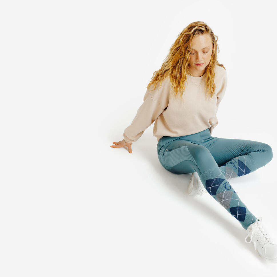 Legginsy jeździeckie damskie ciepłe