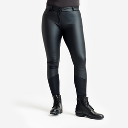 Pantalon équitation kipwarm chaud et déperlant Femme - 500 noir