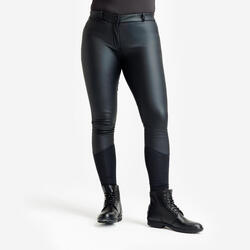 Pantalon équitation kipwarm chaud et déperlant Femme - 500 noir